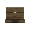 Manhattan Comfort Vernon 62.99 Floating Entertainment Center, Rustic Brown and Black 236BMC98